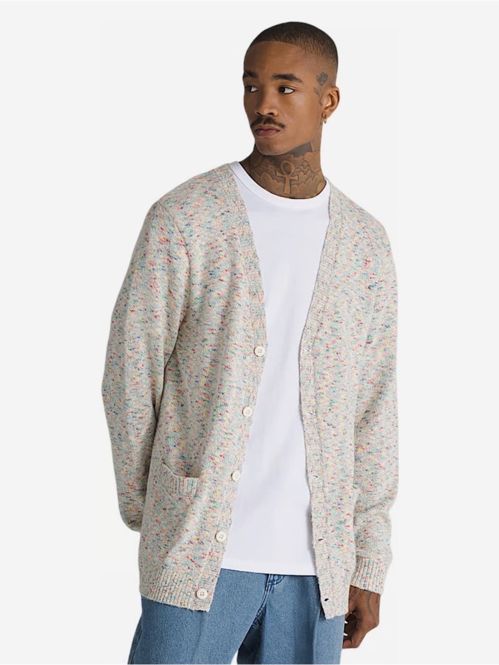 Vans Together As Ourselves Rainbow Speckled Button-Front Cardigan 🌈